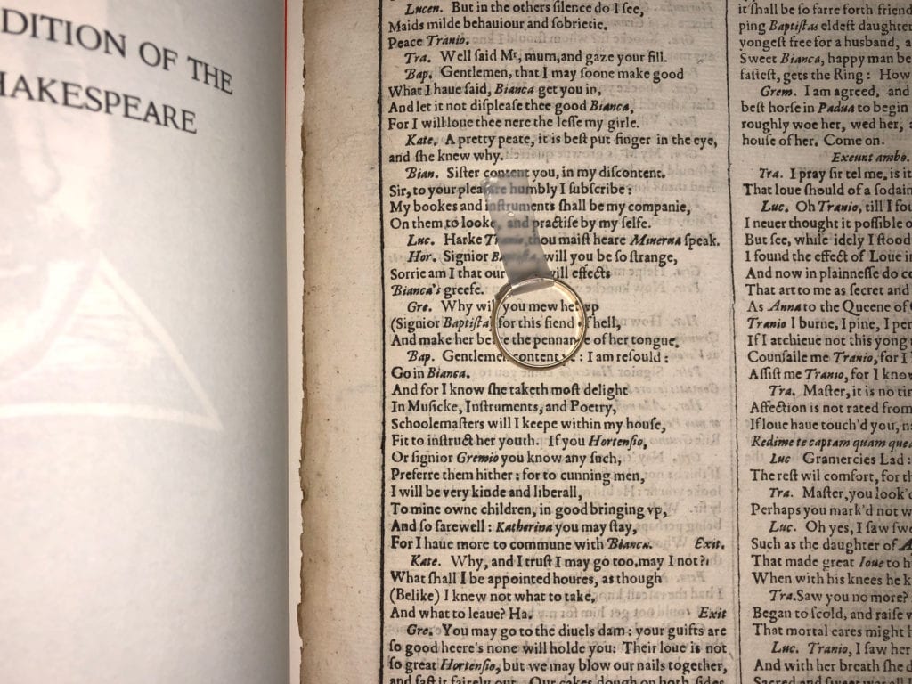 Shakespeare Folio & Ring