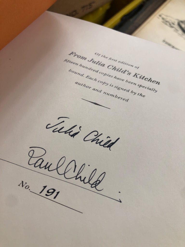 Julia Child's Autograph