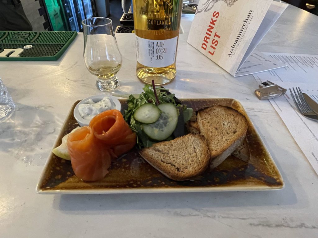 Malt and Smoked Trout Appetizer
