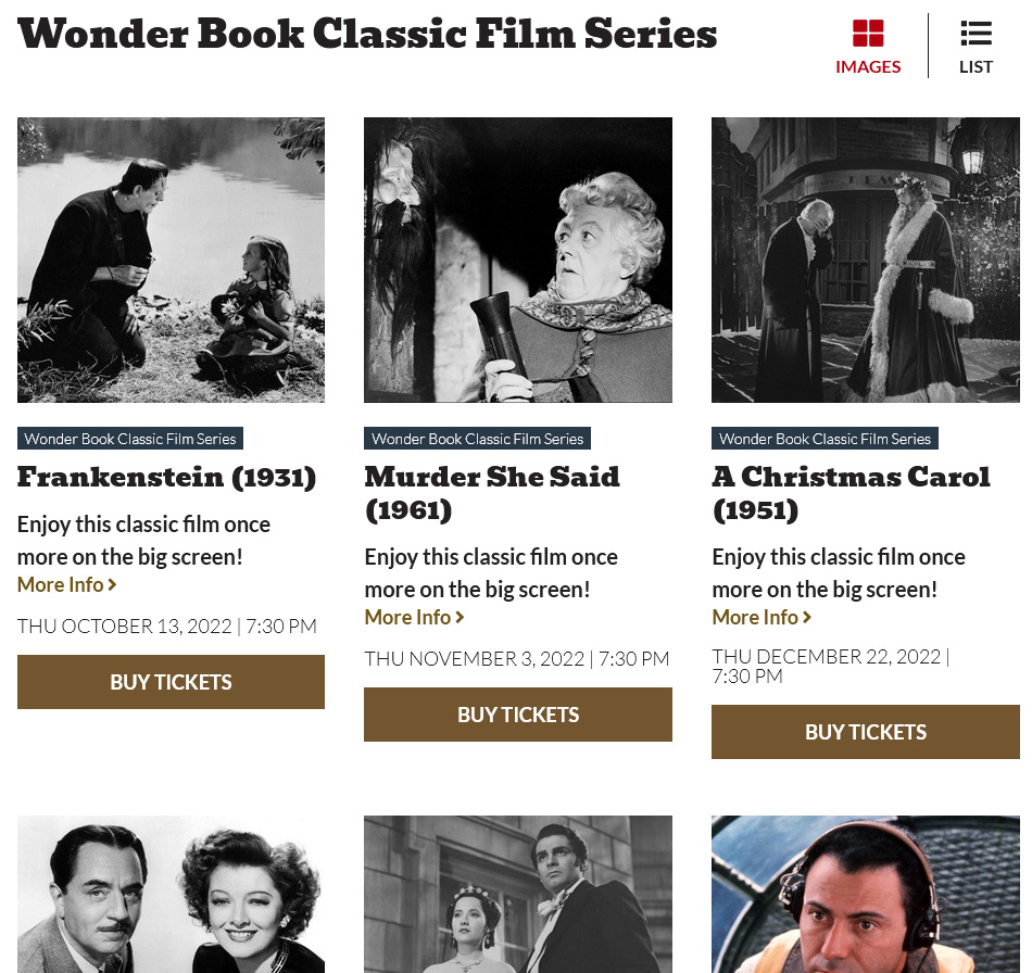 New Wonder Book Classic Film Series