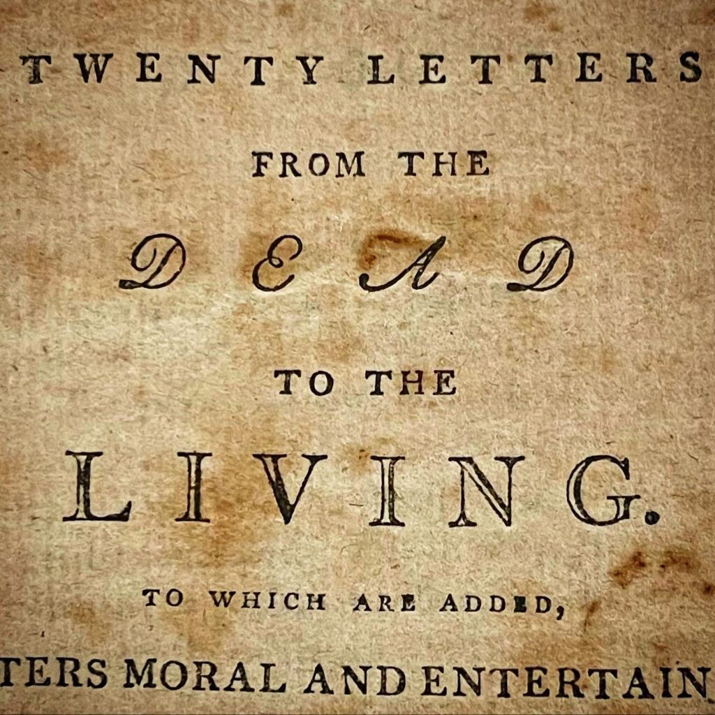 Twenty Letters from the Dead to the Living