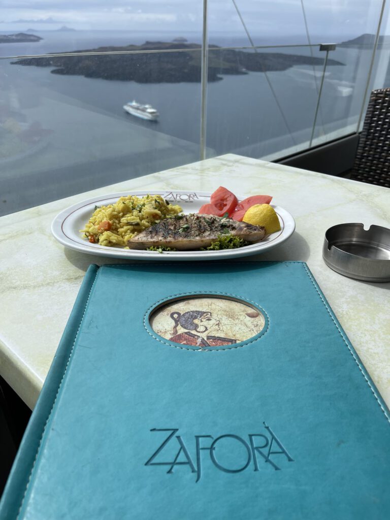 Zafora Lunch: Grilled Swordfish