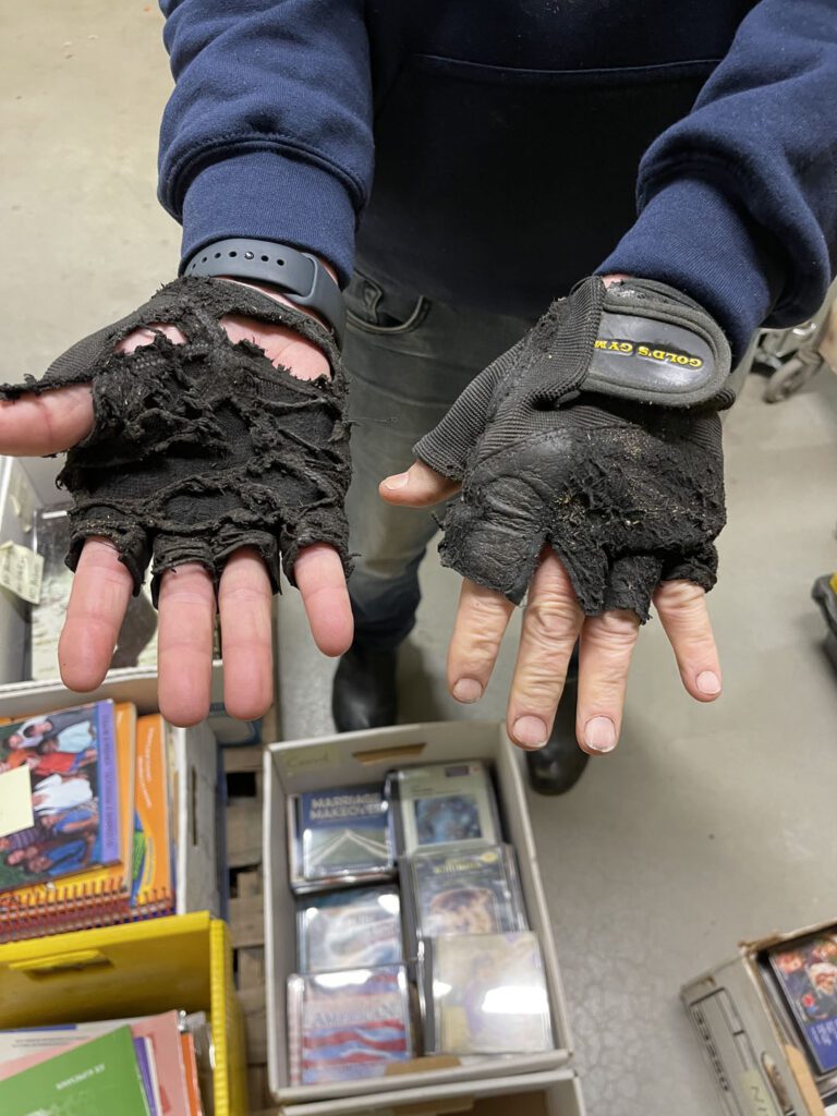 Dying Fingerless Gloves